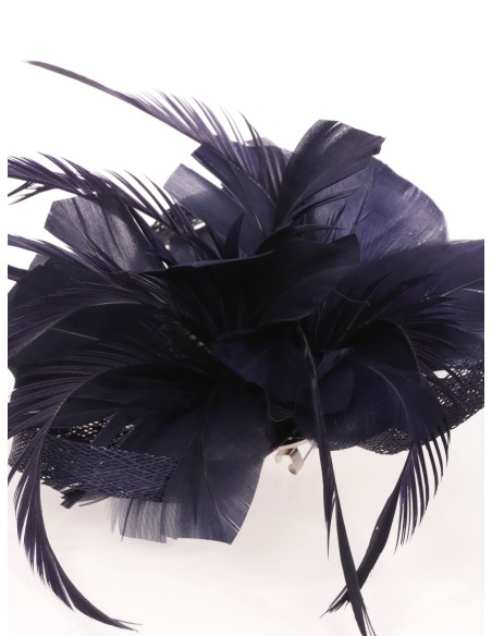 Tocado pequeño plumas marino