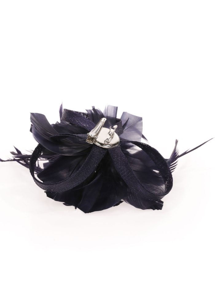 Tocado pequeño plumas marino