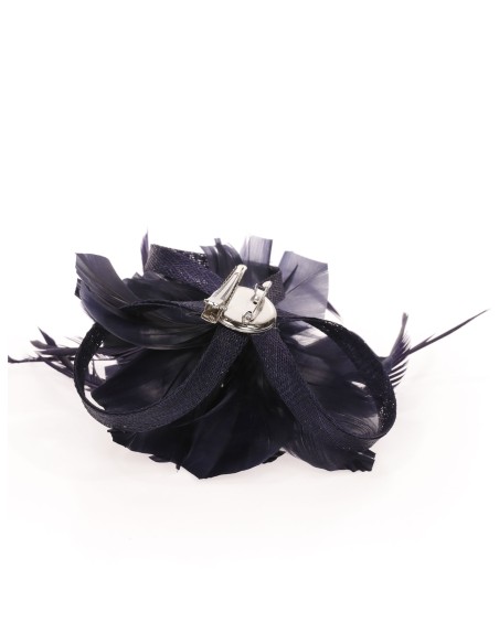 Tocado pequeño plumas marino