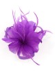 Tocado pequeño plumas morado