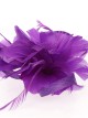 Tocado pequeño plumas morado