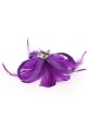 Tocado pequeño plumas morado