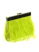 Clutch fiesta plumas lima-oscuro