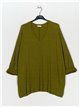 Plus size soft sweater verde-pistacho