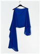 Multi-position chiffon shawl azulon