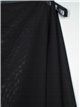 Multi-position chiffon shawl negro