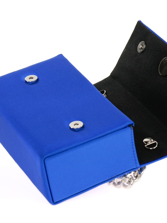 Bolso caja fiesta cadenas azulon