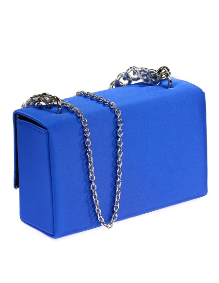 Bolso caja fiesta cadenas azulon