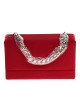 Bolso caja fiesta cadenas granate