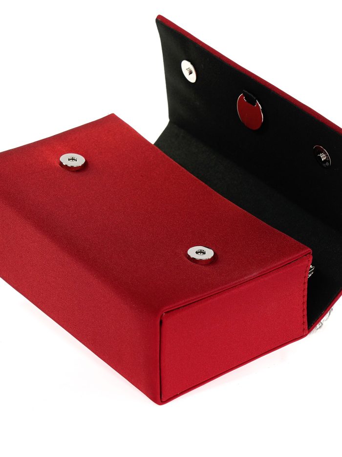 Bolso caja fiesta cadenas granate