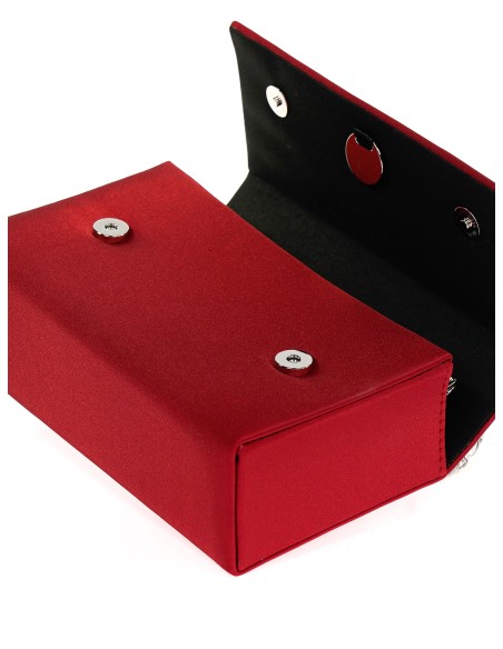 Bolso caja fiesta cadenas granate