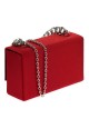 Bolso caja fiesta cadenas granate
