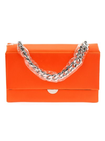 Bolso caja fiesta cadenas naranja