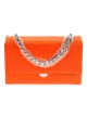 Bolso caja fiesta cadenas naranja