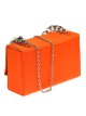 Bolso caja fiesta cadenas naranja