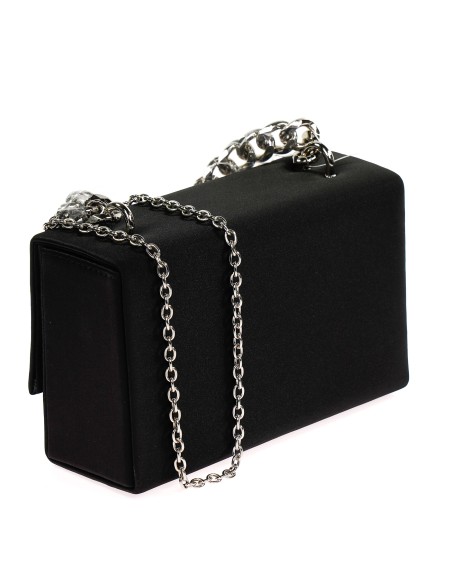 Bolso caja fiesta cadenas negro