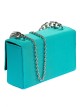 Bolso caja fiesta cadenas verde-agua
