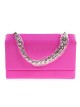 Bolso caja fiesta cadenas fucsia