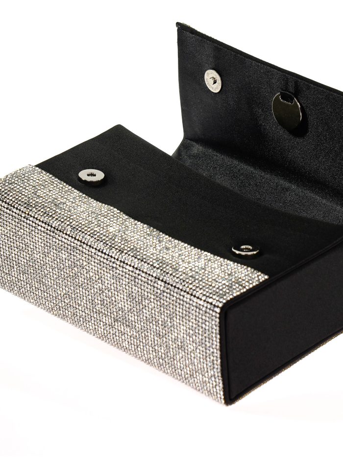 Sac boîte de soirée en perles noir