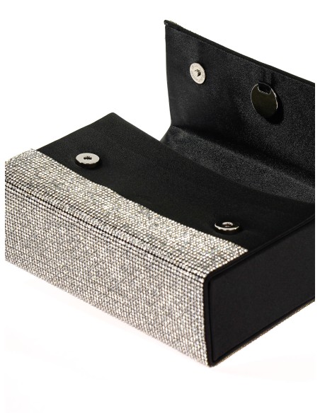 Bolso caja fiesta pedrería negro