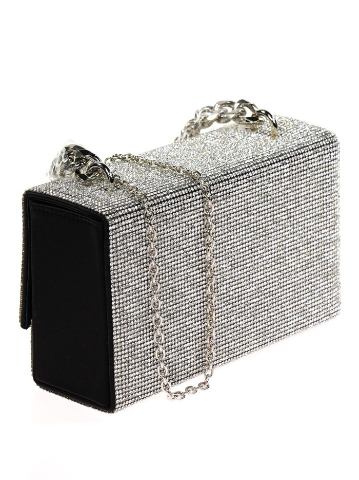 Sac boîte de soirée en perles noir