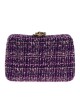 Clutch fiesta tweed flor morado