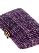 Clutch fiesta tweed flor morado