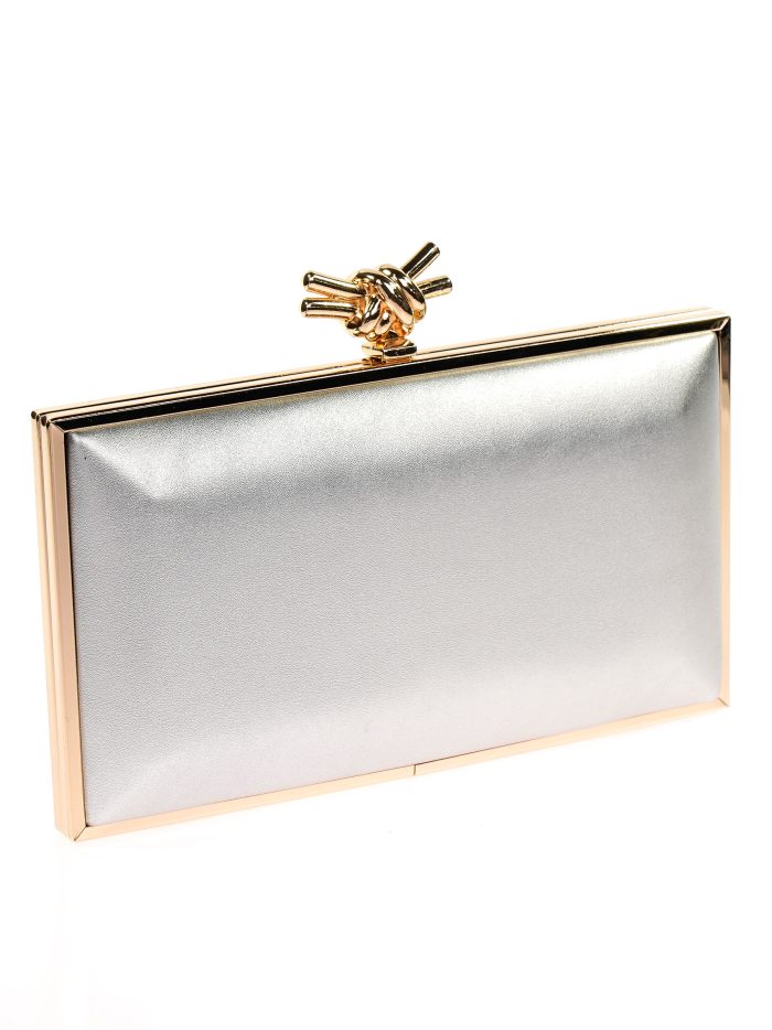 Clutch fiesta polipiel plata