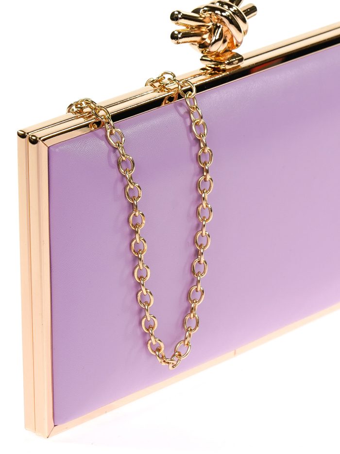 Clutch fiesta polipiel violeta