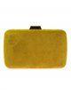 Suede effect clutch oliva