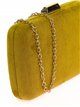 Suede effect clutch oliva