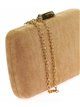 Suede effect clutch taupe