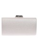 Clutch fiesta brillo plata