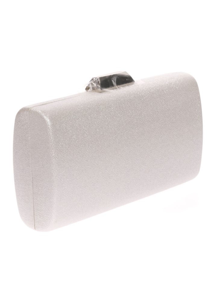 Clutch fiesta brillo plata