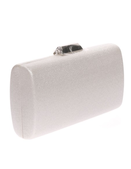 Clutch fiesta brillo plata