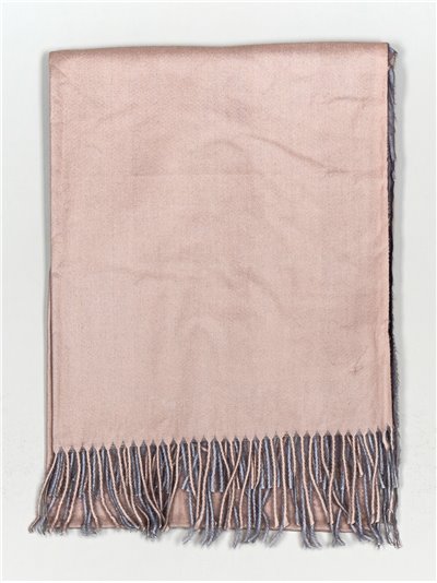 Contrast soft scarf beis