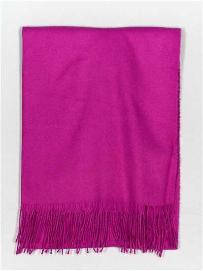 Soft-touch scarf with fringing buganvilla