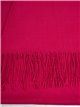 Soft-touch scarf with fringing fucsia