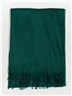 Soft-touch scarf with fringing verde-botella