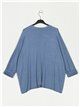 Plus size soft sweater azul-vaquero