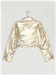 Metallic thread cropped denim jacket oro (S-XXL)