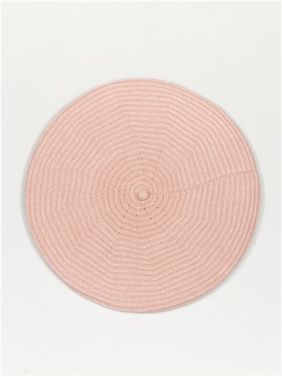 Textured beret rosa