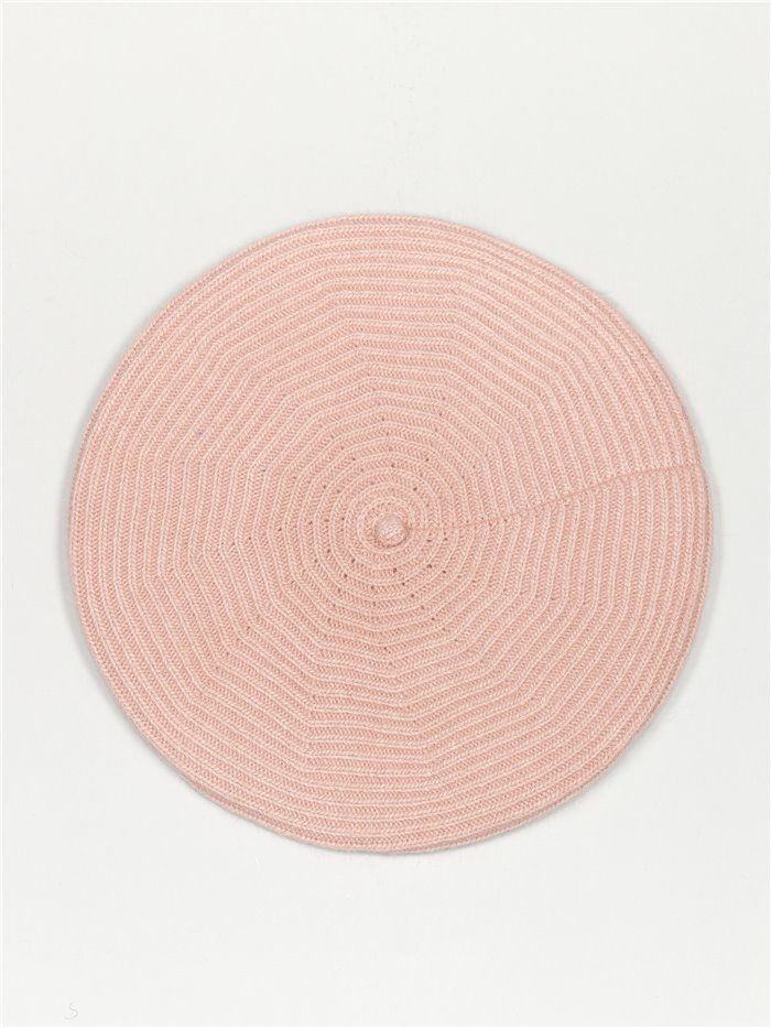 Textured beret rosa