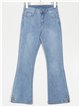 Jeans flare tachas tiro alto azul (XS-XL)