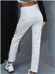 Jeans arcoíris lentejuelas tiro alto blanco (S-XL)