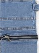 Jeans rectos cargo tiro alto azul (S-XL)