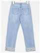 Jeans pedrería tiro alto azul (S-XXL)