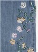 Jeans flores bordadas tiro alto azul (40-52)