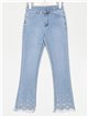 Jeans flare calados tiro alto azul (S-XXL)