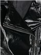 Sequinned tulle sleeves biker jacket black (S-XL)